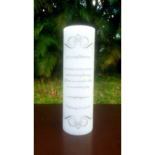  IThinkICanDesigns Personalized Wedding Memorial Candle