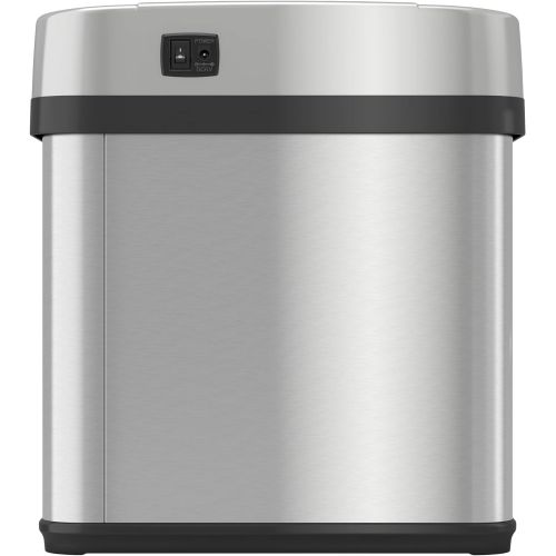  iTouchless 2.5 Gallon Sensor Garbage Can with AbsorbX Odor Filter and Fragrance, Touchless Automatic Stainless Steel Trash Bin, Perfect for Bathroom and Office