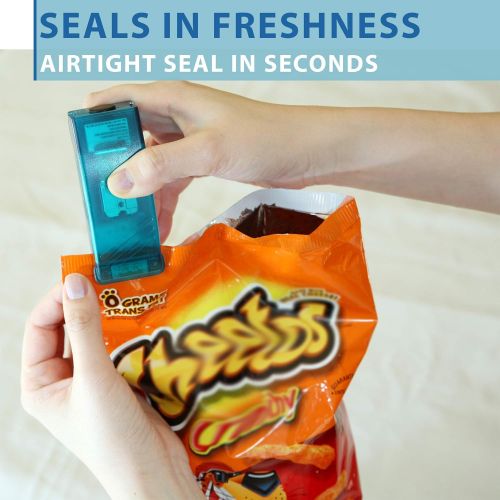  [아마존베스트]iTouchless Handheld Heat Bag Sealer (2-Pack) for Airtight Food Storage Saver, Reseals Snack Bags, Seals Plastic Aluminum Chip Packs and Commercial Size Repack
