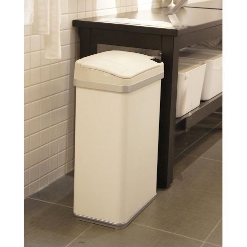  [아마존베스트]iTouchless 4 Gallon Sensor Trash Can with AbsorbX Odor Filter and Air Freshener, Touchless Automatic Pearl White Waste Bin, Perfect for Office and Bathroom