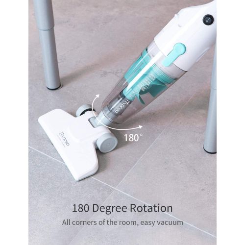  [아마존 핫딜] ITvanila iTvanila Vacuum Cleaner, Stick Vacuum Cleaner with 15KPa Cyclonic Suction and 19.6 ft. Power Cord, Lightweight Handheld Vacuum for Pet Hair Hard Floor, White