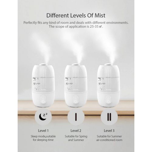  [아마존 핫딜] ITvanila iTvanila Humidifiers, Cool Mist Humidifier, 2.7L/0.7Gal for Large Bedroom Baby, Whisper-Quiet Touch Vaporizer, Space-Saving, Auto Shut Off - Lasts Up to 28 Hours (C1G)