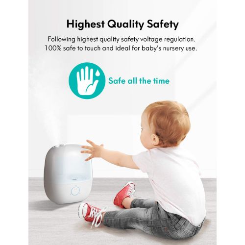  [아마존 핫딜] ITvanila iTvanila Humidifiers for Bedroom, Powerful 30 Hour Cool Mist Humidifier, New Safety and Engineering Structure, Auto Shut Off, Whisper Quiet for Baby Room, 2.5L, BPA Free