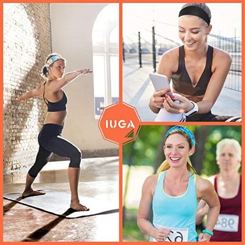  IUGA Yoga Headband for Women, Non-Slip Sweabands for Workout, Running, Yoga Sport, 6 Styles Womens Fashion Headband, Performance Elastic