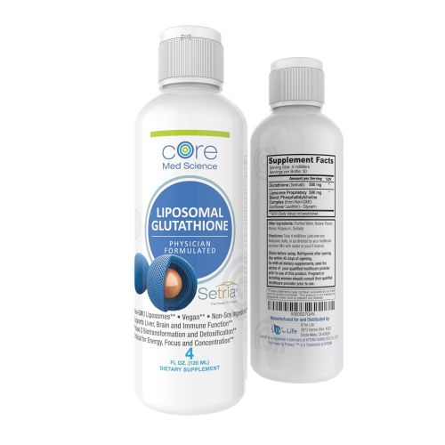  IV for Life Optimized Liposomal Glutathione Liquid | Pure Reduced Glutathione Setria 500mg | Liver Detox, Brain Function| Vegan, Soy-Free, Non-GMO, Citrus Flavored | Core Med...