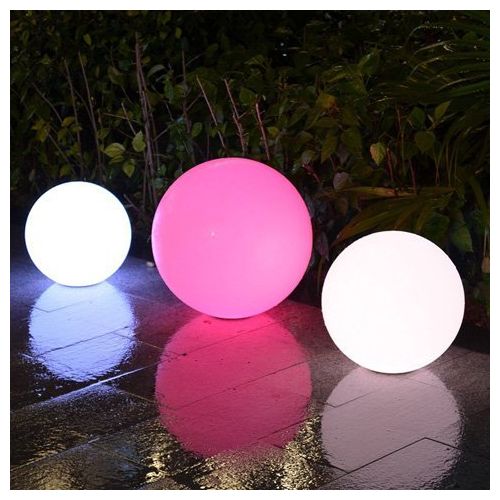  IVERDG IVER Multi-Function Color Changing LED Ball Orb in White, Sturdy Waterproof Rechargeable, Wireless w/ Remote Control Beautiful Light Effect, Subtle Ambient Lighting Relaxing Mood L
