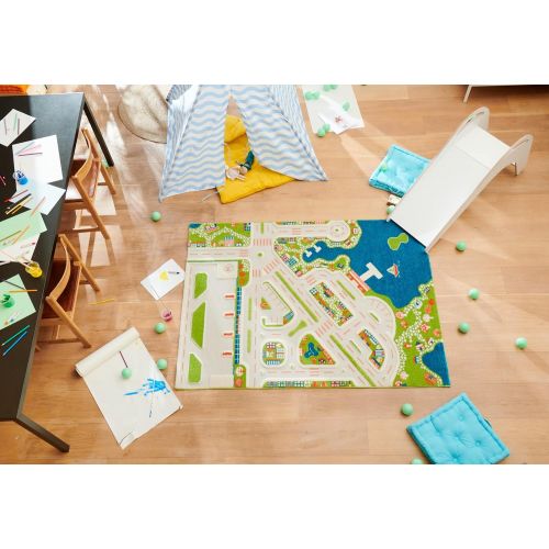  [아마존베스트]IVI Mini City Thick 3D Kids Play Mat Rug, 71 L x 53 W, Non-Toxic, Stain Resistant, Educational Montessori Activity Toys for Kids