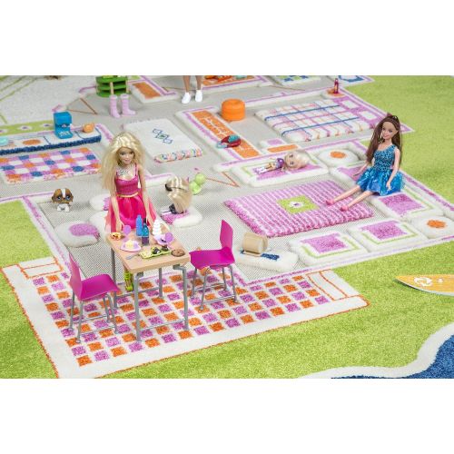  IVI 3D Play Rugs, Playhouse Green, 39x59 Inches