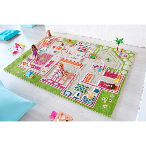  IVI 3D Play Rugs, Playhouse Green, 39x59 Inches
