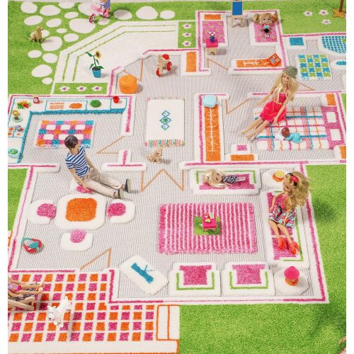  IVI 3D Play Rugs, Playhouse Green, 39x59 Inches