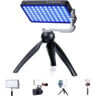 [아마존베스트]IVISII G2 Pocket RGB Camera Light,32Wh Built-in 4300mAh Rechargeable Battery 360°Full Color Gamut 9 Light Effects,2600-10000K LED Video Light Panel with Aluminum Alloy Body, Adjust