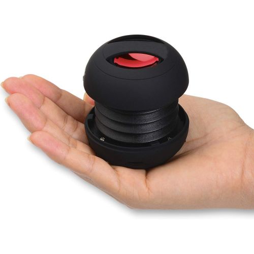  I-VOM Portable Mini Capsule Speaker with Rechargeable Battery and Expandable Bass Resonator for iPhones,Ipad,iPod, MP3 Players, Computers, Laptops, Cell Phones (Black)