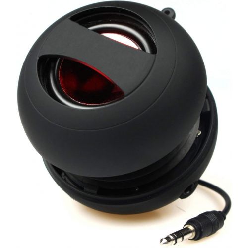 I-VOM Portable Mini Capsule Speaker with Rechargeable Battery and Expandable Bass Resonator for iPhones,Ipad,iPod, MP3 Players, Computers, Laptops, Cell Phones (Black)