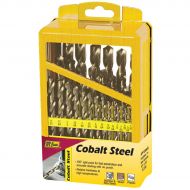 IVY Classic 04194 29-Piece Cobalt Steel Drill Bit Set, 135-Degree Split Point, Sturdy Metal Case
