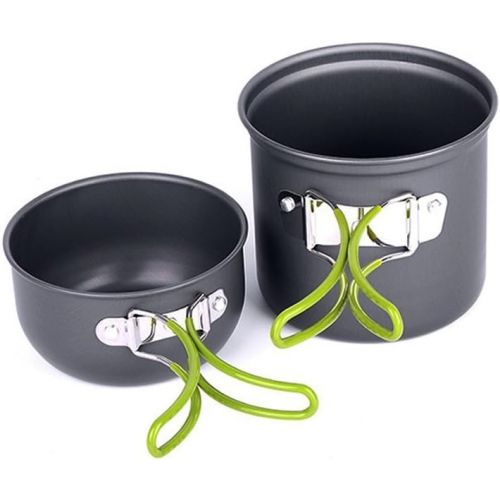  IVYRISE Outing Camping Hiking Picnic Backpacking Cooking Pot Bowl, 2 PCS Cookware