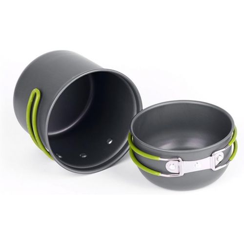  IVYRISE Outing Camping Hiking Picnic Backpacking Cooking Pot Bowl, 2 PCS Cookware