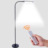 IVYSHION LED Modern Floor Lamp,Flexible Gooseneck Standing Reading Light with Stable Base, 5 Color Temperture &5 Brightness Dimmer，Touch & Remote Control,Reading Lamp for Living Room, Offic