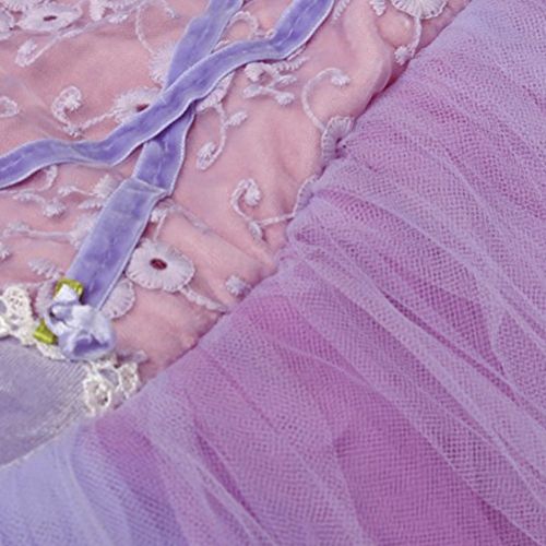  IWEMEK Girls Princess Rapunzel Dress Costume Halloween Party Fairy Tale Cosplay Fancy Dress Up Long Gown for Kids 3-8