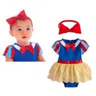 IWEMEK Baby Girls Snow White Costume Birthday Tutu Romper Dress Headband Outfits for Halloween Christmas Party