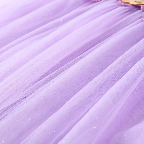  IWEMEK Kids Girl Princess Flower Unicorn Cosplay Costume Dress Birthday Cake Smash Pageant Fancy Party Tutu Dresses with Headband