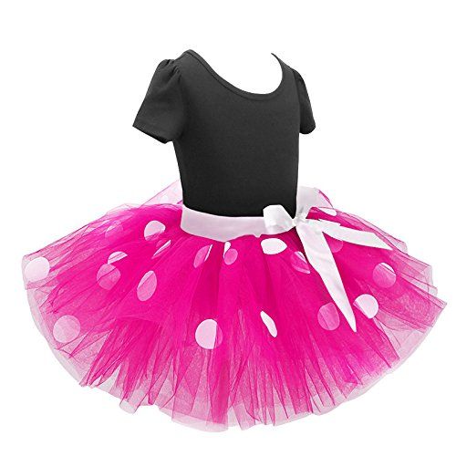  IWEMEK Toddler Girl Polka Dots Cosplay Birthday Princess Tutu Dress Up Fancy Christmas Ballet Leotard Costume with Headband