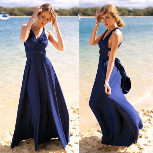  [아마존 핫딜] [아마존핫딜]IWEMEK Women Transformer Evening Long Prom Dress Multi-Way Wrap Convertible Floor Length Wedding Halter Maxi Gown High Elasticity