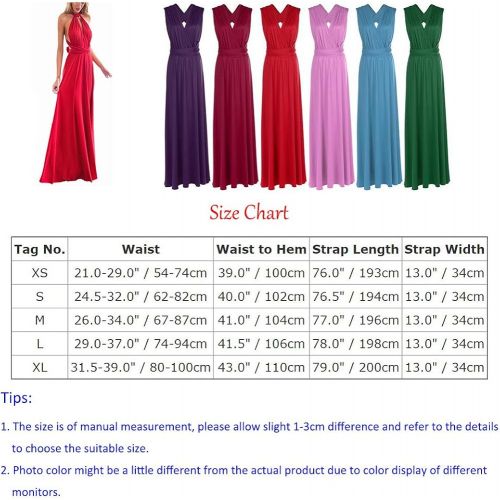  [아마존 핫딜] [아마존핫딜]IWEMEK Women Transformer Evening Long Prom Dress Multi-Way Wrap Convertible Floor Length Wedding Halter Maxi Gown High Elasticity