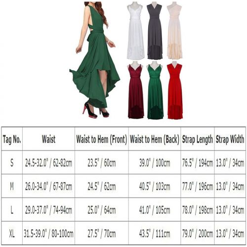  [아마존 핫딜] [아마존핫딜]IWEMEK Women Transformer Evening Long Prom Dress Multi-Way Wrap Convertible Floor Length Wedding Halter Maxi Gown High Elasticity