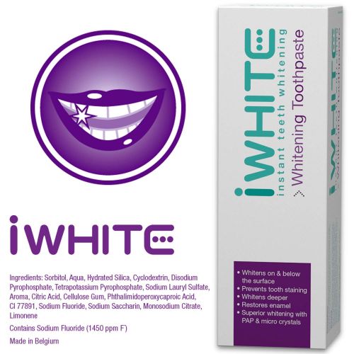  [아마존 핫딜]  [아마존핫딜]IWHITE iWhite Instant Active Teeth Whitening Zahnpasta | Zahnaufheller | Wiederaufbau von Zahnschmelz