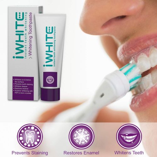  [아마존 핫딜]  [아마존핫딜]IWHITE iWhite Instant Active Teeth Whitening Zahnpasta | Zahnaufheller | Wiederaufbau von Zahnschmelz