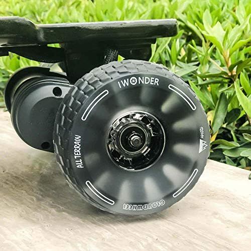  IWONDER Cloud Wheel Discovery 120mm Electric Skateboard Wheels Patented Damping Foam Core All Terrain Off Road 78A Translucent Urethane Longboard Wheels