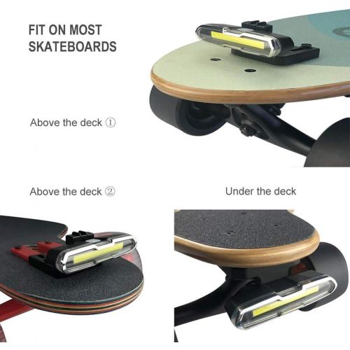  IWONDER V2.0 Skateboard Lights Waterproof Brightness USB Rechargeable Safety Longboard Light Accessories Led Lights for Electric Skateboard Longboard