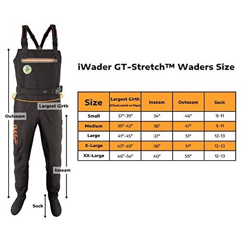  [아마존베스트]iWader S1 Breathable Chestwader Waders with Neoprene Feet Soft and Stretchy