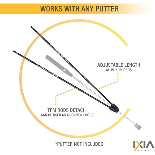  [아마존베스트]IXIA Sports - True Pendulum Motion (TPM) - Golf Putting Training Aid - Universal Tool for Adults, Kids, Juniors, Men, Women, Gift, Putter, Golf Channel School of Golf, Attaches to