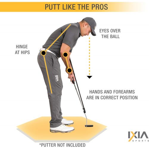  [아마존베스트]IXIA Sports - True Pendulum Motion (TPM) - Golf Putting Training Aid - Universal Tool for Adults, Kids, Juniors, Men, Women, Gift, Putter, Golf Channel School of Golf, Attaches to