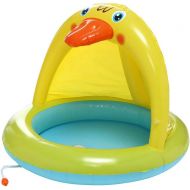 iYBWZH Baby Spring Float Sun Canopy Pool Duckling Splash Pool with Canopy Spray Pool Water Sprinkler Duck Design (Multicolour)