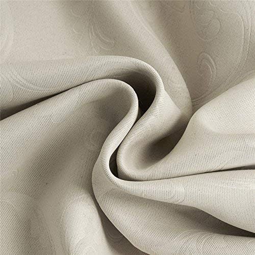  IYUEGO Wide Curtains 120Inch-300Inch for Large Windows Classic Beige Curtain Solid Grommet Top Room Darkening Curtains Draperies With Multi Size Customs 120 W x 84 L (One Panel)