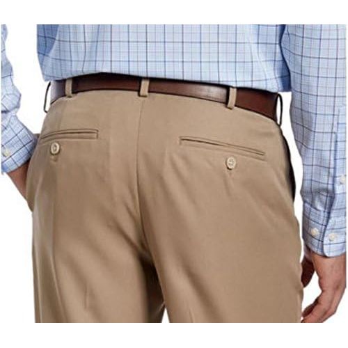  IZOD Mens Flat Front Straight Fit No Iron Dress Pant