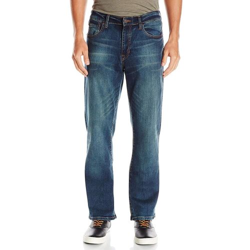  IZOD Mens Comfort Stretch Denim Jeans (Relaxed Fit)