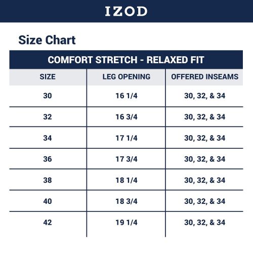  IZOD Mens Comfort Stretch Denim Jeans (Relaxed Fit)