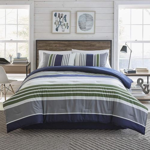  IZOD Jackson Comforter Set, King, Blue