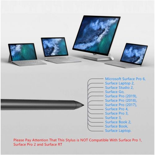  [아마존베스트]Iafer Pen Microsoft Surface Pro 6, Surface Laptop 2, Surface Go, Surface Pro 4, Pro 3, Surface Book 2, Book 1, Surface 2018, Surface 2017, Laptop Active Stylus,1024 Level Pressure Sensit