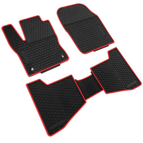  Iallauto iallauto Compatible for Ford Focus 2012-2018 Heavy Duty Rubber Front & Rear Floor Mats Liners Vehicle All Weather Guard Black Carpet