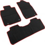 Iallauto iallauto Compatible for Lexus ES 2013 2014 2015 2016 2017 Heavy Duty Rubber Front & Rear Floor Mats Liners Vehicle All Weather Guard Black Carpet