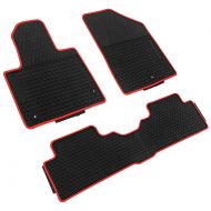 Iallauto iallauto Compatible for Hyundai Santa fe 2013-2018 Heavy Duty Rubber Front & Rear Floor Mats Liners Vehicle All Weather Guard Black Carpet