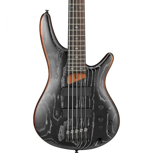  Ibanez},description:These bass features Ash tops with a stunning black and silver finish on a Mahogany body, as well as the new “Accu-cast B505”. The Ash top offers superior tonal