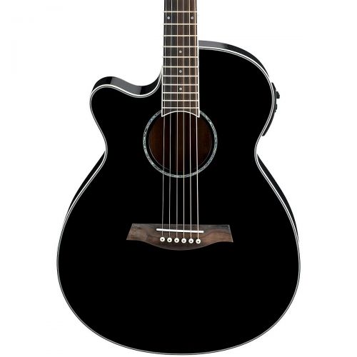  Ibanez AEG10LII Lefty Cutaway Acoustic-Electric Guitar Black