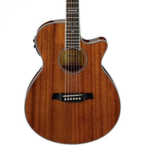  Ibanez},description:The AEG12II-NTs slender, single-cutaway body delivers powerful and balanced acoustic sound, unplugged or through an amp or PA system. This guitar combines easy