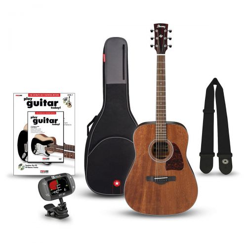  Ibanez},description:This bundle includes the Ibanez AW54OPN Artwood Seriesguitar, plus Road Runners RR1AG Avenue Series guitar gig bag, Road Runner Soft Cotton Webbing guitar strap