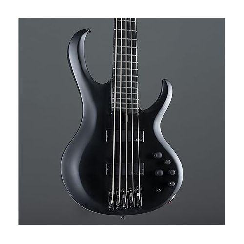  Ibanez BTB625EX Iron Label 5-String Bass Black Flat